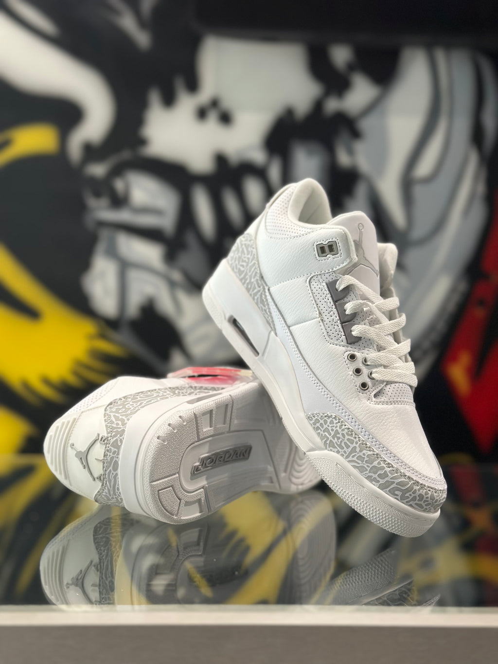 Jordan Retro 3  Elephant White